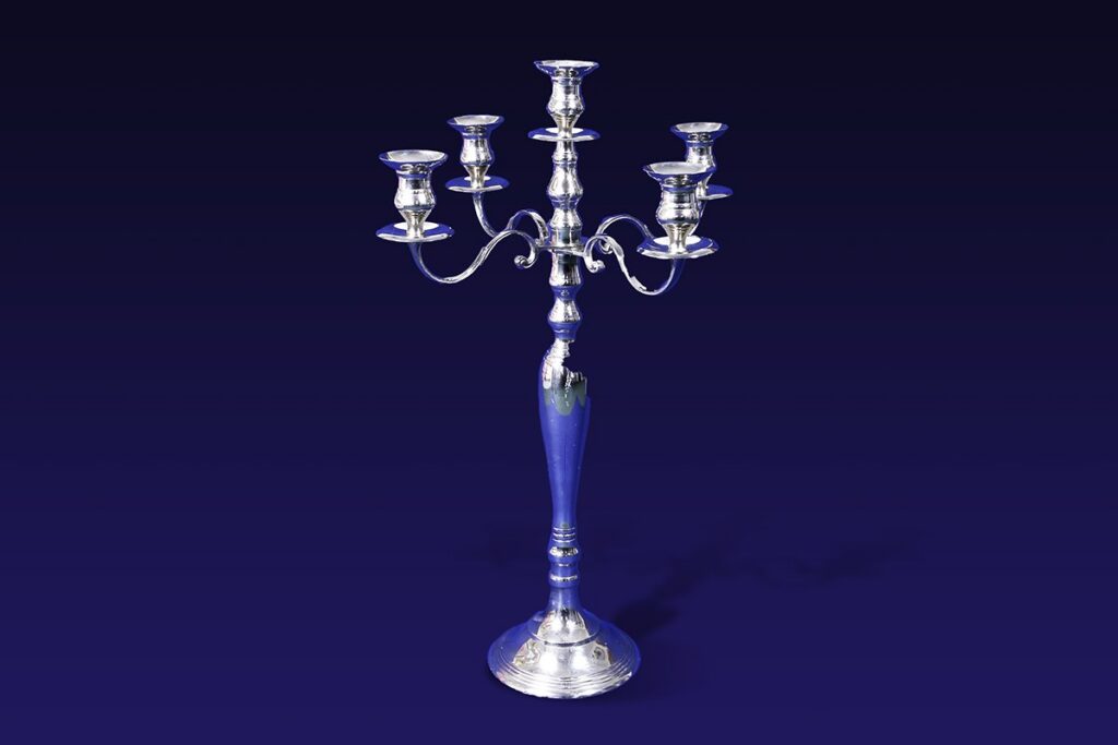 Silver Candelabra – 5 Light
