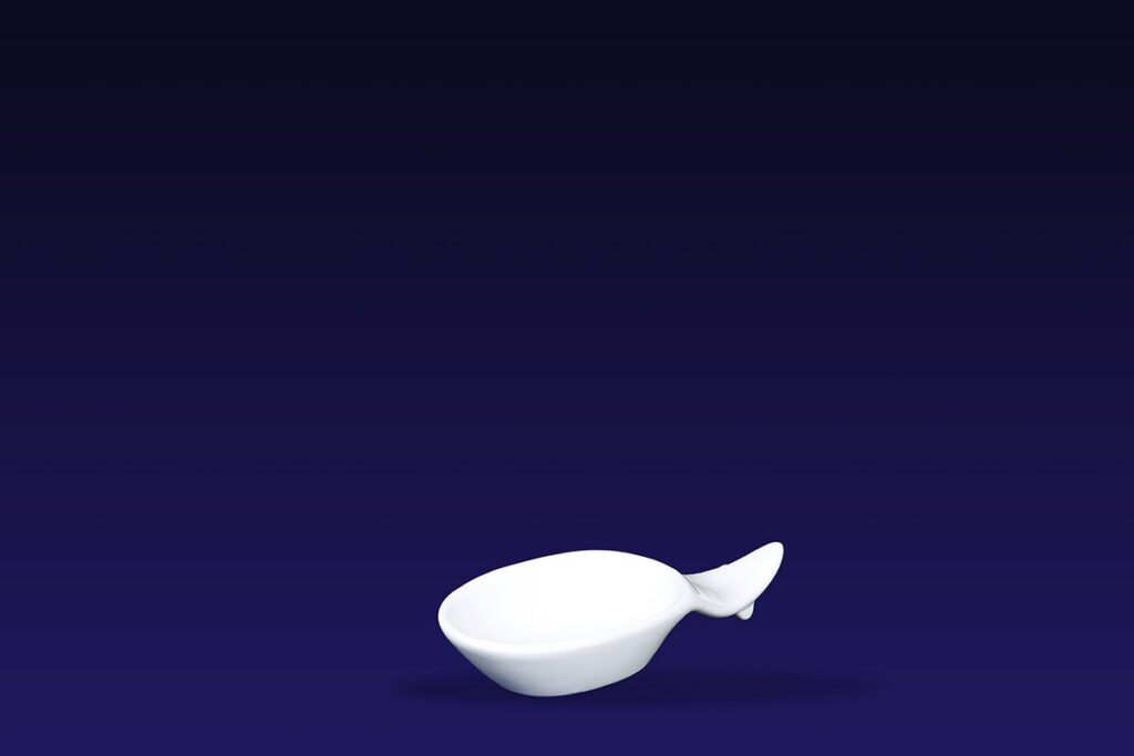 White Tapas Spoon