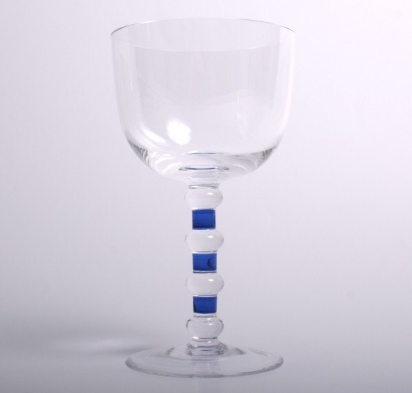 Blue Stem Wine Glass